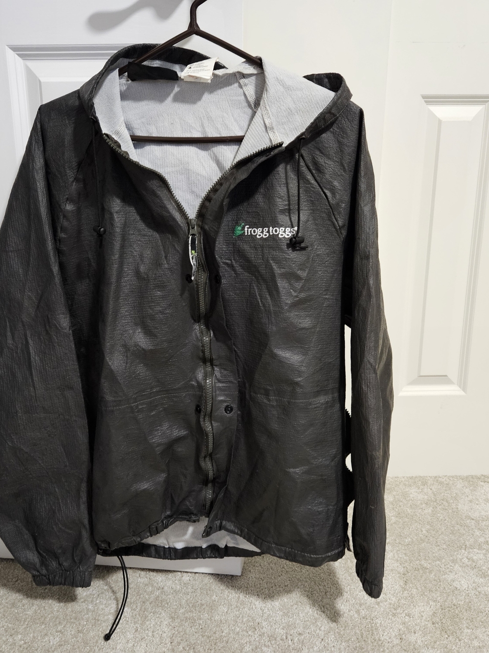 Golf Black Hooded Rain Jacket